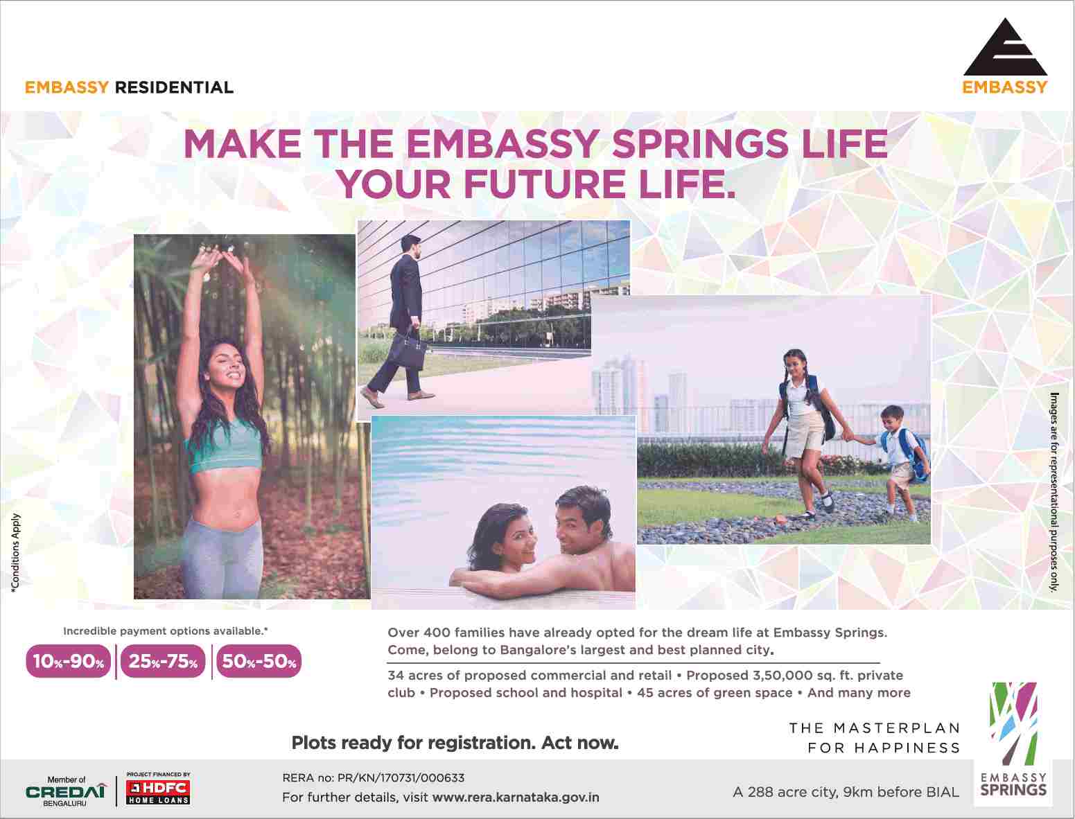 Make the Embassy Springs life your future life in Bangalore Update